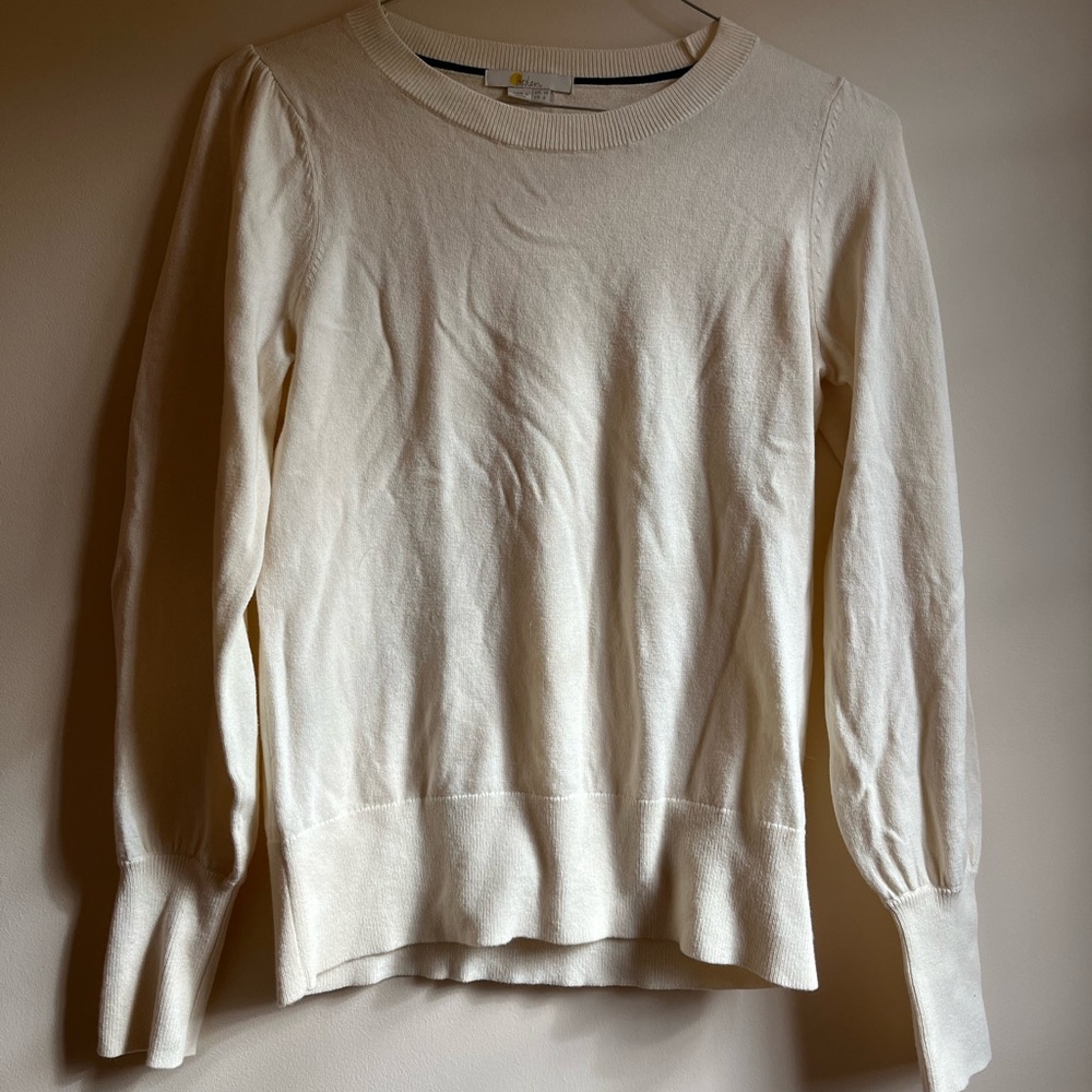 Boden sweater, Cream, size 6